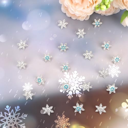 Pinzas Mini Copo de Nieve con Strass YISSION 20 piezas miniatura 7