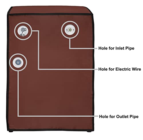 Image of Amazon Brand - Umi. Front Load Washing Machine Cover Suitable for Bosch 6.5 Kg, 7 Kg, 7.5 Kg, 8 Kg, 8.5 Kg, 9 Kg (63cmsX63cmsX81cms, BROWN)