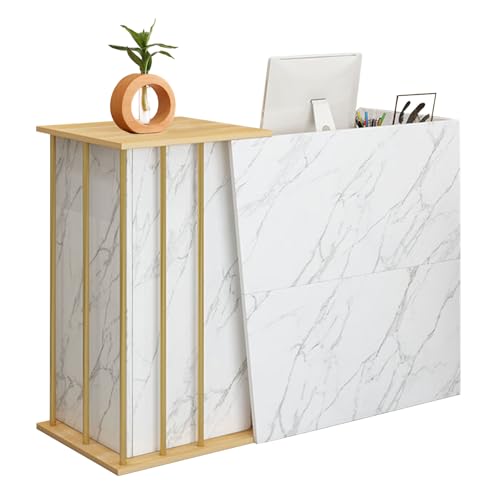 Comptoir de réception moderne 120 cm pour sécuriser vos encaissements et ranger vos documents - 2