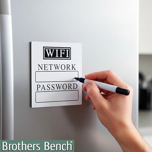 Señal magnética de contraseña WiFi blanca y negra para hogar miniatura 3