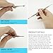 Dual Head Facial Reflexology Tools Stainless Steel Facial Reflexology Massage Tool Ear and Body Point Probe Pen, 5.9 Inch