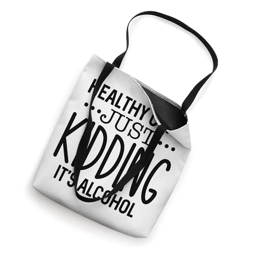 Bolsa tote divertida con diseño irónico sobre el alcohol, estilo trendy miniatura 2