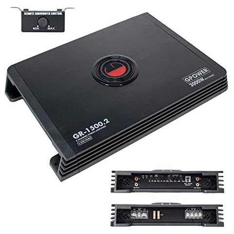 Gravity GR1500.2 2 Channels Amplifier 2 Ohm Stable 3000W Class AB Technology with LED Indicator | Overload, Thermal, Short Circuit Protection, Soft Start & Muting Cover