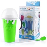 Magic Quick Frozen Smoothies Cup, Slushy Maker Cup, DIY Squeeze Ice Cup, Vaso Mágico para Smoothies Congelados Rápidos, Vaso para Hacer Granizados, Vaso Mágico Congelado (Verde)
