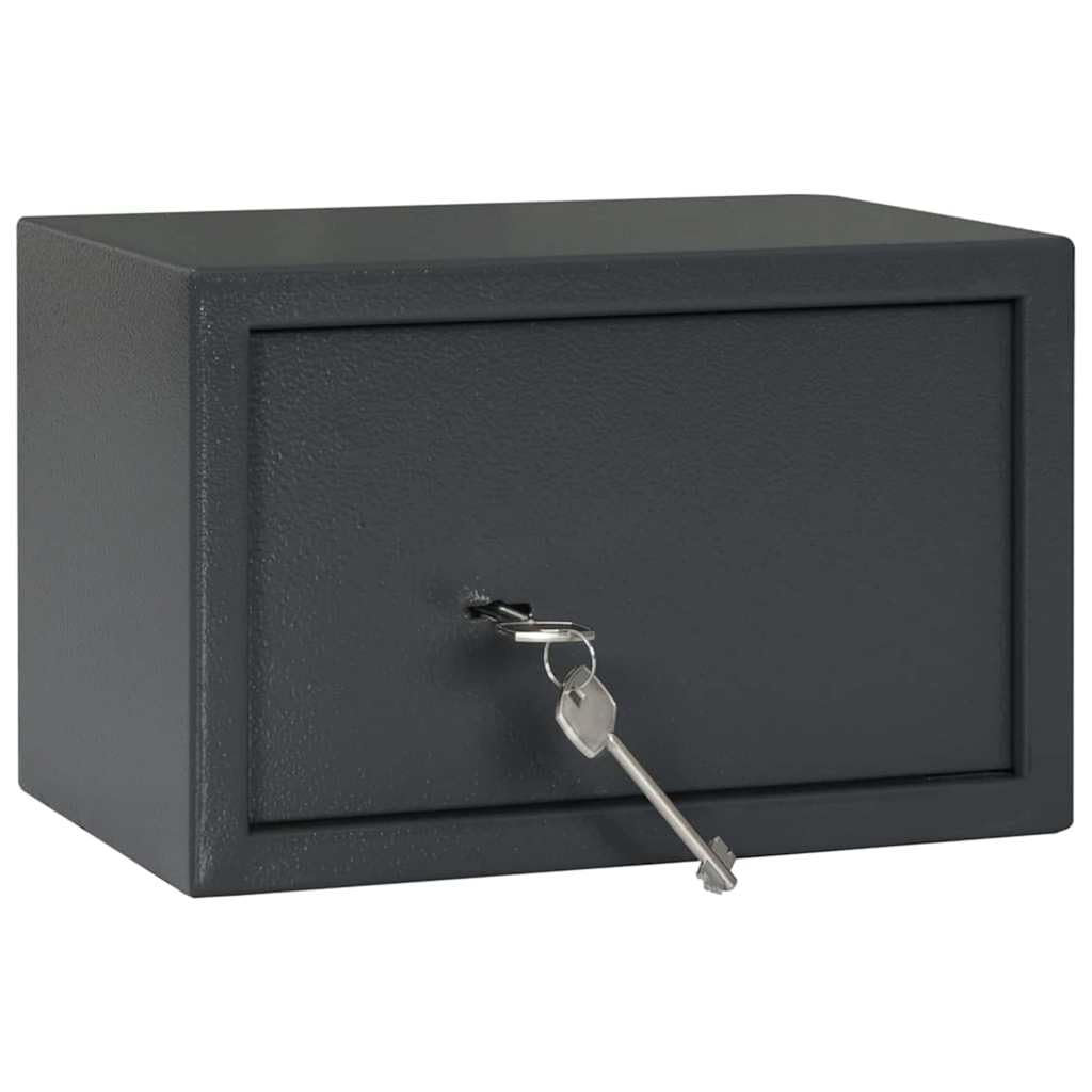 Caja Fuerte con Cerradura Gris Oscuro 31 x 20 x 20 cm Acero,Casa y jardín,Seguridad empresarial y del hogar,Cajas Fuertes,4.76kg-42011314