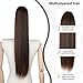 ZQIAN BEAUTY 26 Inch Long Ombre Ponytail Extension, Straight Drawstring Ponytail for Black Women, Soft Synthetic Pony Tails Hair Extensions, Hair Extensions Ponytail for Daily Use (Color: P4/30#)