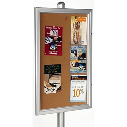 Displays2go Floor Standing Cork Poster Display
