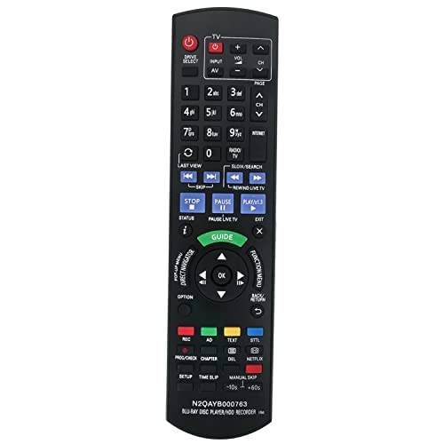 VINABTY Replaced Remote Fit for Panasonic Blu-ray Disc Player HDD Recorder DMR-PWT420 DMR-PWT530 DMR-PWT520 DMR-PWT420 DMR-PWT635 N2QAYB000762 DMR-PWT530 2in1 N2QAYB000763 N2QAYB000780 - Image 3
