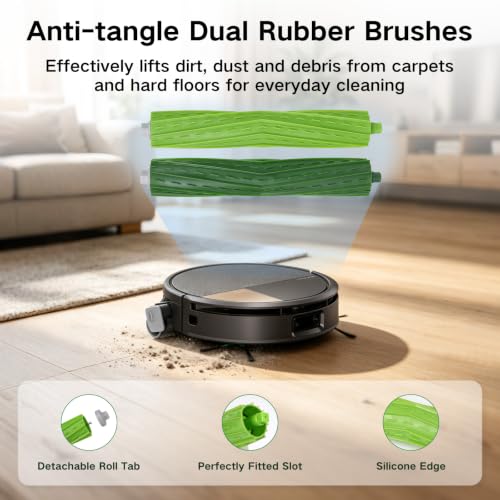 Image of Replacement Parts for iRobot Roomba 705X, Max 705 Combo Robot Vacuum | 25 Pack, 4 Roller Brush, 2 Mop Rollers, 4 Filters, 8 Side Brushes, 6 Dust Bags & 1 Cleaning Brush - Accessories Kit