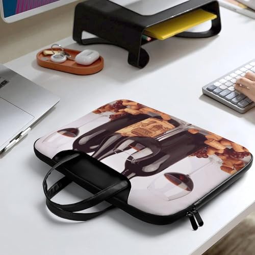 Maletín para laptop de 17 pulgadas impermeable rojo vino miniatura 7