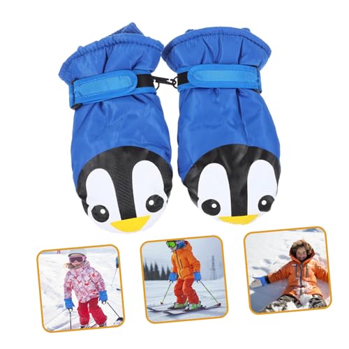 2 pares de luvas de esqui para crianças luvas de tricô luvas de neve para crianças luvas de esqui Th