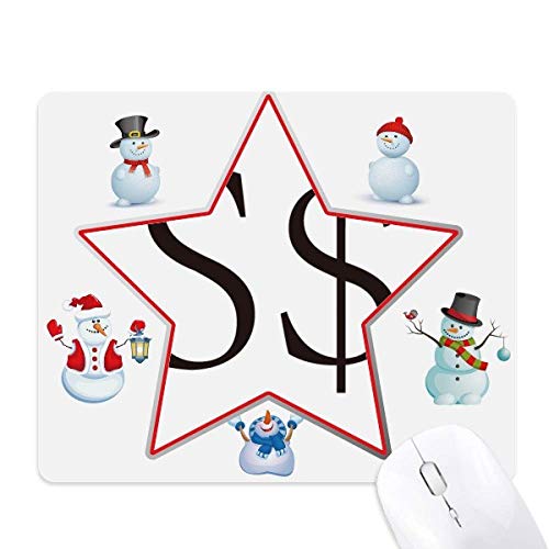 Tapis de souris le bonhomme de neige et pièce dollar de Singapour