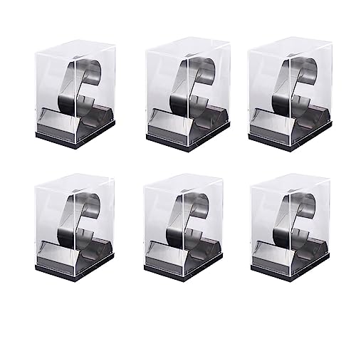 Pokinge 6pcs Clear Single Watch Display Stand Boxes,Acrylic Watch Case Bracelet Bracelet Display Holder Storage Organizer Watch Gift Box
