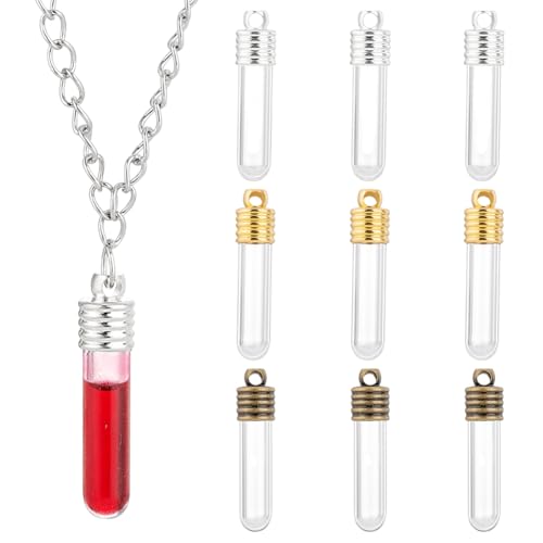 Flacons en verre anti-rupture fiole transparente suspendre pour protéger vos bijoux de riz