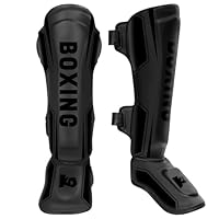NZQXJXZ Schienbeinschoner Kickboxen, Muay Thai Schienbeinschoner für Männer, Frauen, Verstellbare Beinschützer mit Ristschutz, Kampfsport-Trainingsausrüstung für MMA Training und Sparring