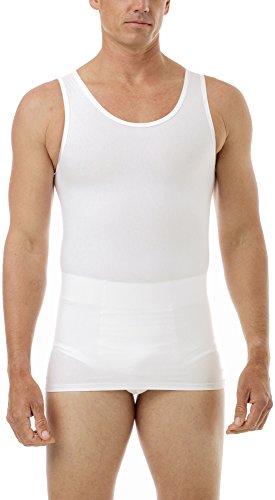 MagiCotton Gynecomastia Chest and Tummy Compression Tank | Slimmer Trimmer Back Support Posture Shirt