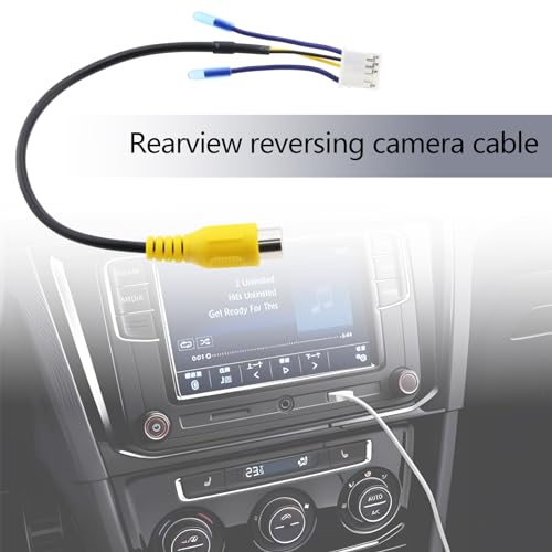 Image of ECSiNG 2PCS 10Pin Rear View Backup Camera Cable Adaptor RCA Length 20.9cm for Car Stereo Radio DVD Vehicle Car Navigation Reverse Backup Reversing Camera Cable Adapter Plug