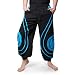Produktbild KUNST UND MAGIE Unisex OM Pluderhose in vielen individuellen Farben, Größe:XXL, Farbe:Schwarz/Blau