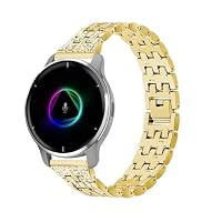 KMKJSH Edelstahl Diamant Armband Für Garmin Vivoactive 5 – Verstellbar, Glitzernd, Damen Ersatzarmband
