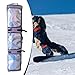 Zxpjkyu Double Ski Bag Snowboard Bag with Wheels Carry Case Gear and Apparel Storage for Winter Sports, Purple