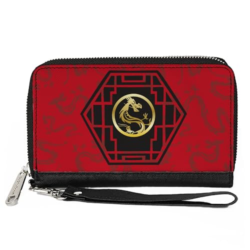 Buckle-Down Women's PU Zip Around Wallet Rectangle-Mulan, 7.5