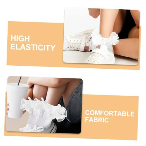 Lace Socks Turn Cuff Socks Frilly Socks Little Girl Sock Socks with Bows Lace Ruffle Frilly Socks Ruffle3