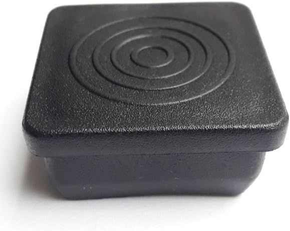 Plastic Square Cap for 1 1/4 Inch Tube (100 Pieces, Black, High Density Polyethylene Material)