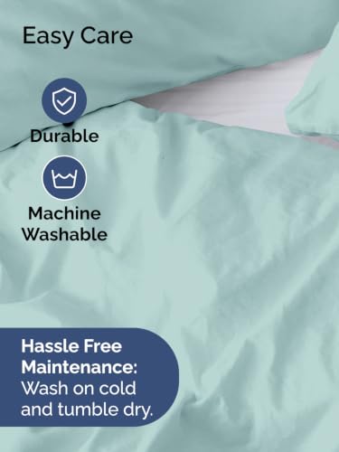 Image of Duvet Cover Cal King Size - 3 Piece with Zipper Closure - Spa Blue