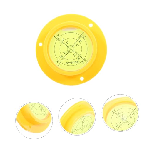Nivel circular amarillo SHINEOFI con base para trípode de caravanas y neveras 6