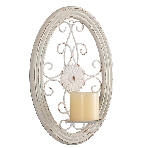 - Unique Metal Metal Wall Sconce - Scrollwork Wall Decor For Living Room, Bedroom, Entryway