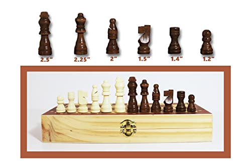 International Chess 11.4 Inch Magnetic Wooden Chess Set - Folding Board, Handcrafted Portable Travel Chess Board Game With Individual Pieces Storage Slots- Beginner Chess Set For Kids And Adults #TOP2