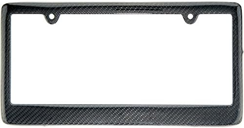BLVD-LPF OBEY YOUR LUXURY Real 100% Glossy Black Carbon Fiber License Plate Frame TAG Cover FF