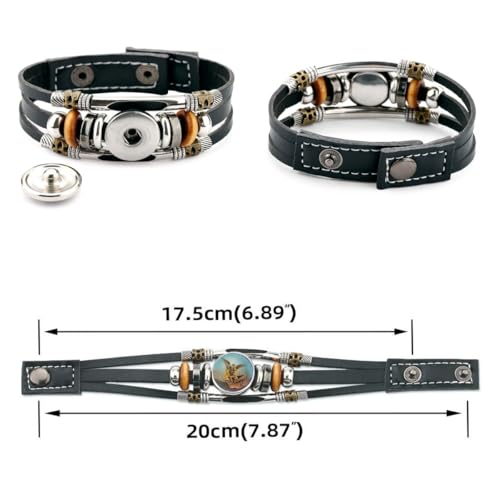 Saint Michael the Archangel Braided Rope Bracelet - Adjustable Multi layer Leather Cords Beaded Bracelet for Men and Women3