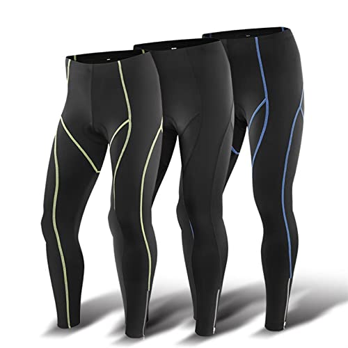 Calças de bicicletas masculinas Long acolchoado ciclismo colegas leggings de secagem rápida andar de