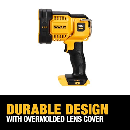 DEWALT 20V MAX LED Work Light, Handheld Spotlight with 508 Yard Distance, Pivoting Head, 1500 Lumens, Cordless, Battery Not Included (DCL043)