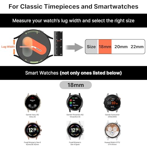 Image of Fullmosa Quick Release Premium Leather Watch Strap | 24 /22 /21 /20 /19 /18mm,Burnished Leather Watch Band Compatible with Samsung Amazfit Fossil Replacement Belt for Men and Women