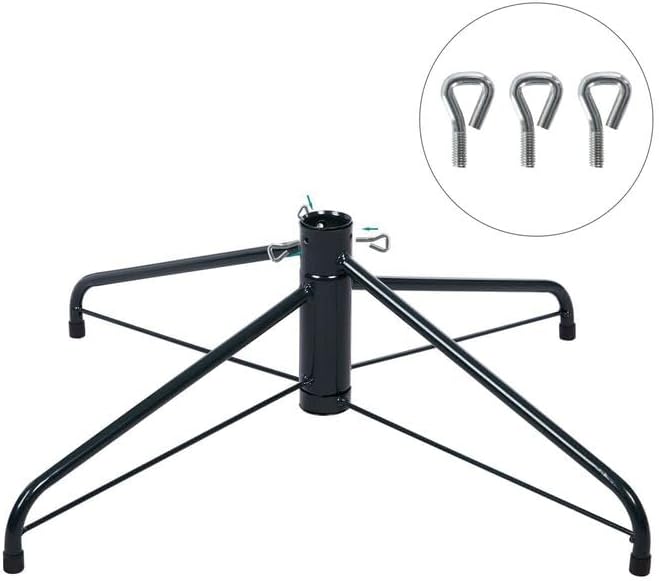 Miniatura 8 de Naomi Home Árbol de Navidad de 4.5 pies con luces, árbol de Navidad tradicional realista preiluminado con piñas, pedal de pie 561 puntas de rama,