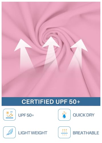 Image of BesserBay Kid Girl's Uv Protection Rashguard Top Tropical Tree Pink Long Sleeve Swimming Shirt 13-14 Years