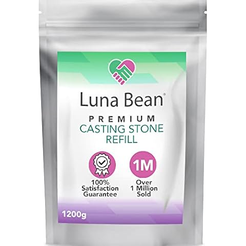 Luna Bean Casting Stone Molding Powder Refill for Hand Casting Kit & Multi-Use Projects- 2.7 lb (1200g) Non- Toxic Casting Plaster Material - Cast for DIY Projects, Crafts, Sculpture & Home Decor Cover