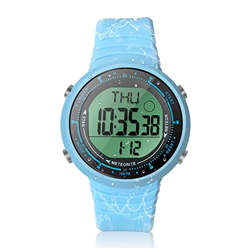 TEKMAGIC Boys Girls Digital Sports Watch for Swimming and Diving 100 m Waterproof with Functions Alarm Clock, Stopwatch