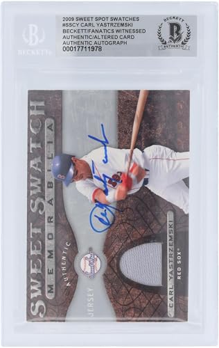 Carl Yastrzemski Boston Sox Autographed 2009 Upper Deck Sweet Spot