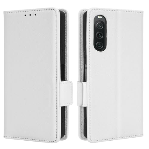 XFDSFDL® Étui pour Sony Xperia 10 V XQ-DC72/ XQ-DC54 (6,1 Pouces) PU Cuir Housse Flip Coque Litchi Motif avec Support et Magnétique Boucle Latérale...