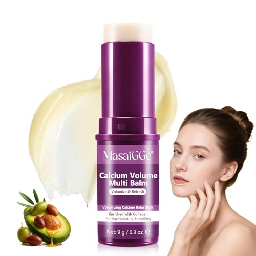 Calcium Multi Balm Stick, Calcium Volume Multi Balm Stick, Barra Hidratante de Colágeno Coreano, Antiedad, Hidratante y Antiarrugas, con Calcio para Ojos, Rostro y Cuello