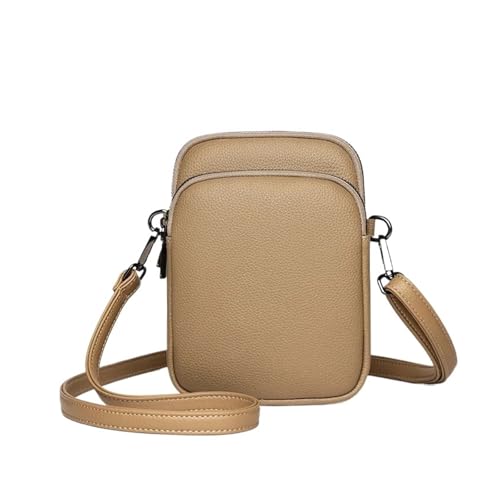 Sacoche rangement téléphone portable pour femme, un mini sac bandoulière en cuir léger