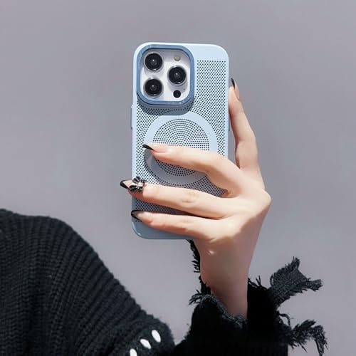 MagSafe対応 いphone15 Plus スマホ 放熱 冷却ケース 耐衝撃 マグセーフ対応 かわいい iPhone15 Plus 用ケース カメラレンズ保護 放熱性能 おしゃれ 韓国 マグネット搭載 スマホ冷却 アイフォン15 Plus 用 カバー