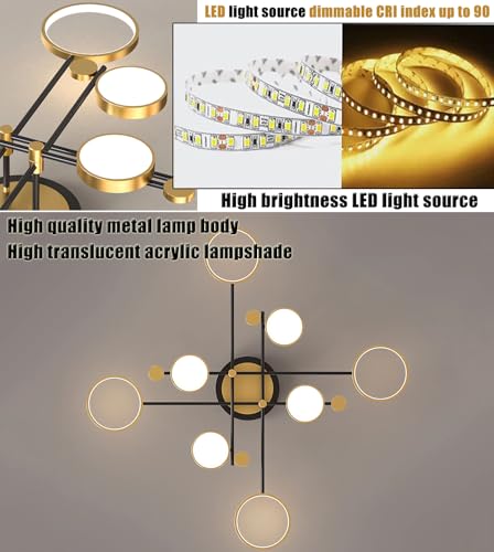 Plafonnier LED dimmable pour illuminer vos soirées dans le salon - 4