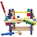 YQZ Établi Multifonctionnel de Petit Menuisier pour Tout-Petits, Atelier de Jeu d'outils de Jouet en Bois, Trousse à Outils pour Enfants Bricolage Construction Marteau Jouets Semblant Jeu de rôle