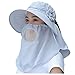 QWASZX Casquette étagère en bois chapeau de soleil en plein air bonnet femme rabat protection pêche sport randonnée cou casquette dinosaure enfant, gris, taille unique