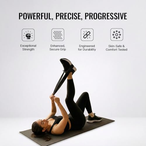 Image of Wiselife Professional Latex Resistance mini Band | 48x4 inch |100% Natural Latex Resistance Band | for Warm-Up, Stretching,Cardio,Home Fitness,Exercise,Gym Workout, Physiotherapy & Yoga (Set of 5)