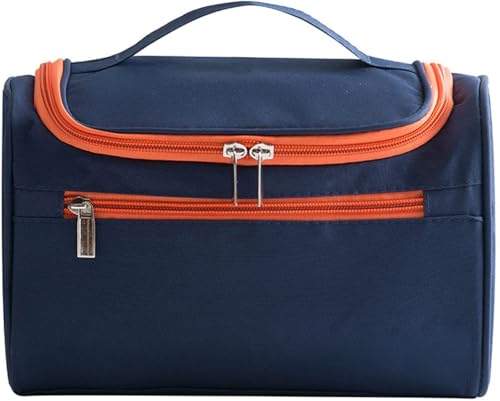 BigPlayer Blue Hanging Travel Makeup & Cosmetic Organizer - Shower Bag with Bathroom Shaving Drop Pocket